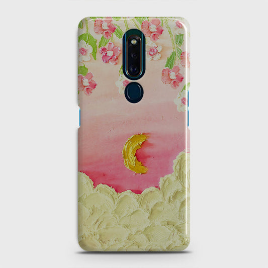 Oppo F11 Pro Cover - Floral Series - Design 7 - Pink & Yellow - Matte Finish - Snap On Hard Case with LifeTime Colors Guarantee