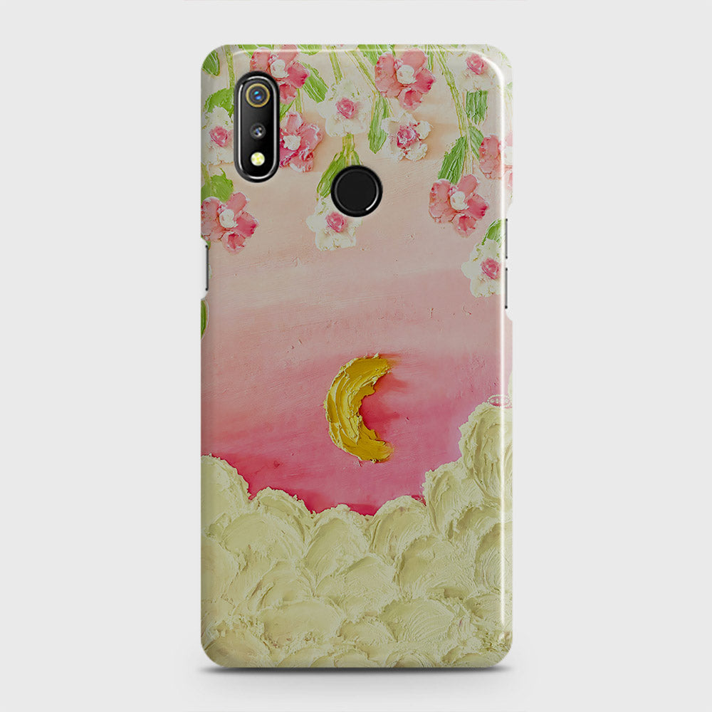 Realme 3 Pro Cover - Floral Series - Design 7 - Pink & Yellow - Matte Finish - Snap On Hard Case with LifeTime Colors Guarantee