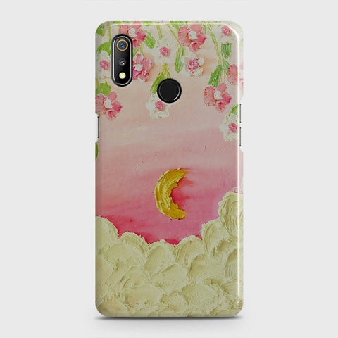 Realme 3 Pro Cover - Floral Series - Design 7 - Pink & Yellow - Matte Finish - Snap On Hard Case with LifeTime Colors Guarantee