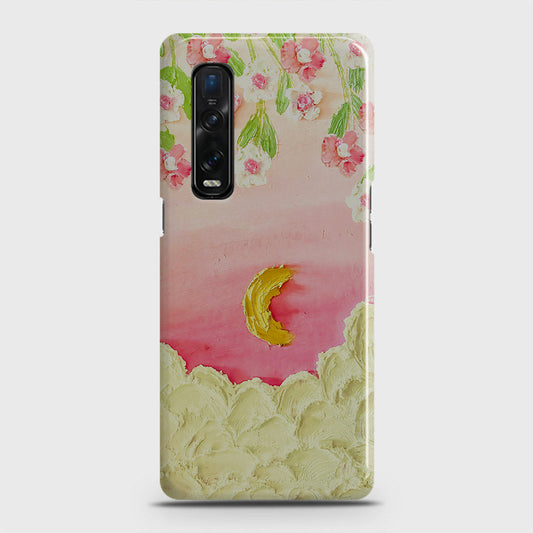 Oppo Find X2 Pro Cover - Floral Series - Design 7 - Pink & Yellow - Matte Finish - Snap On Hard Case with LifeTime Colors Guarantee