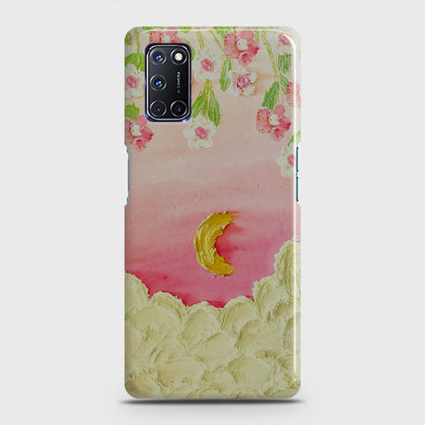 Oppo A72 Cover - Floral Series - Design 7 - Pink & Yellow - Matte Finish - Snap On Hard Case with LifeTime Colors Guarantee