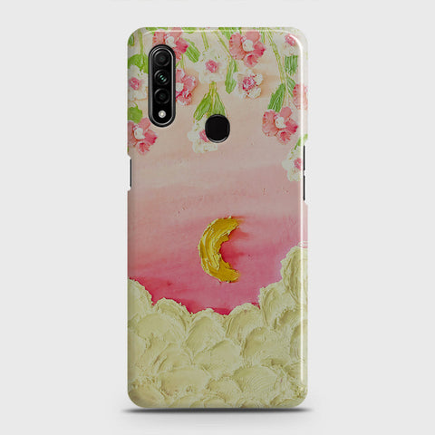 Oppo A8 Cover - Floral Series - Design 7 - Pink & Yellow - Matte Finish - Snap On Hard Case with LifeTime Colors Guarantee