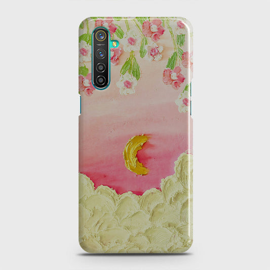 Realme 6i Cover - Floral Series - Design 7 - Pink & Yellow - Matte Finish - Snap On Hard Case with LifeTime Colors Guarantee