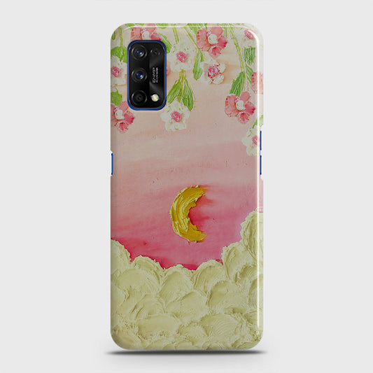 Realme 7 Pro Cover - Floral Series - Design 7 - Pink & Yellow - Matte Finish - Snap On Hard Case with LifeTime Colors Guarantee