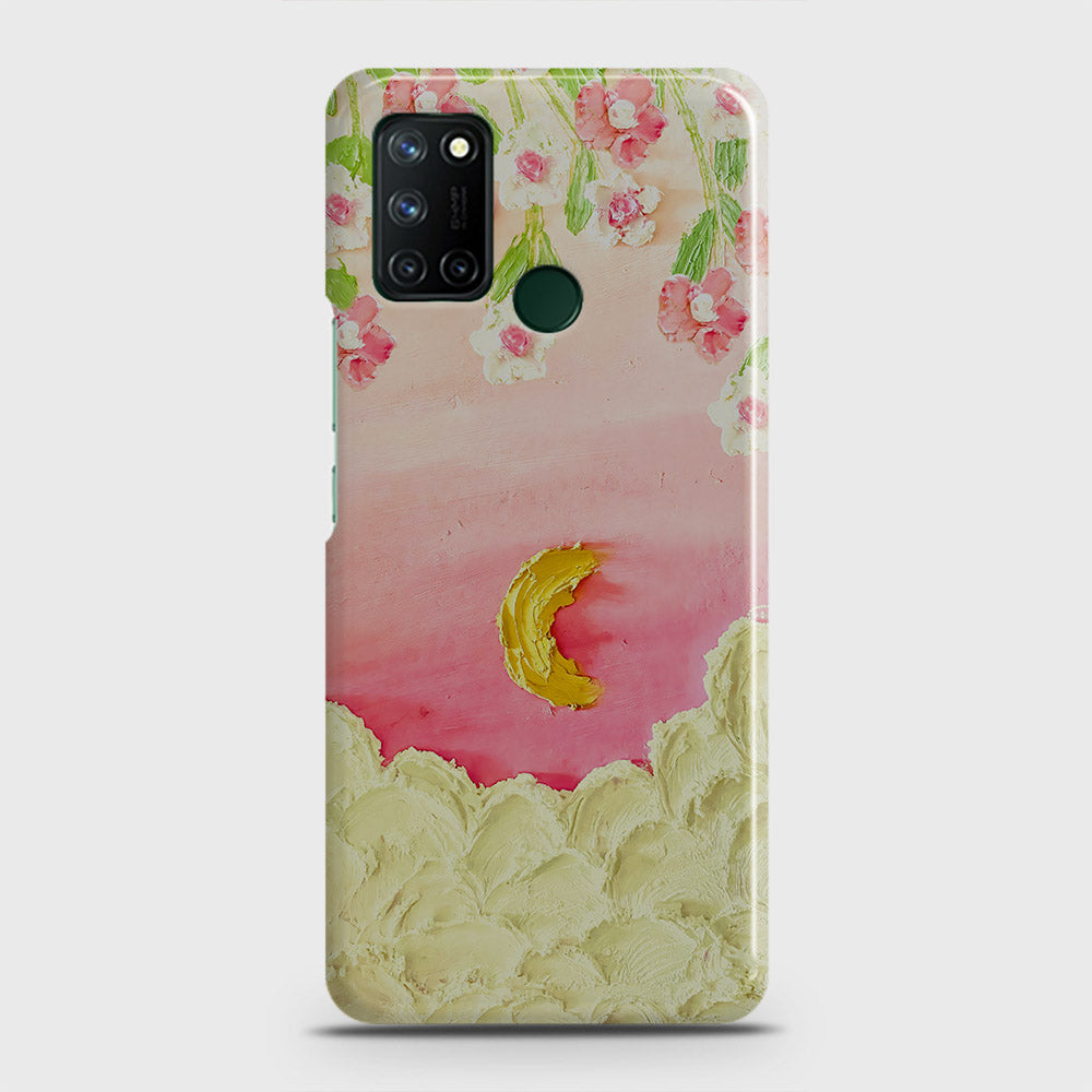 Realme 7i Cover - Floral Series - Design 7 - Pink & Yellow - Matte Finish - Snap On Hard Case with LifeTime Colors Guarantee