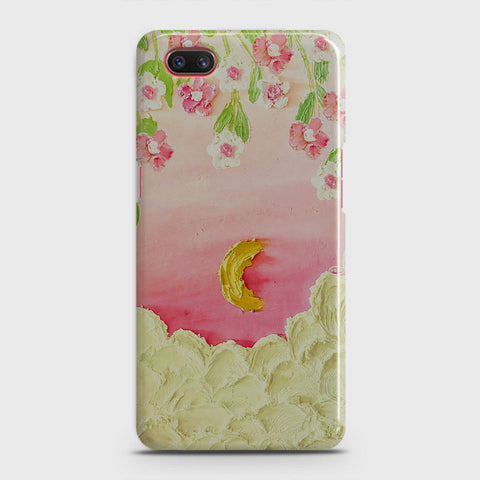 Realme C2 with out flash Forest hole Cover - Floral Series - Design 7 - Pink & Yellow - Matte Finish - Snap On Hard Case with LifeTime Colors Guarantee