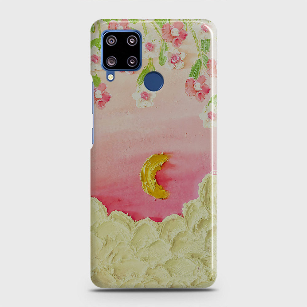 Realme C15 Cover - Floral Series - Design 7 - Pink & Yellow - Matte Finish - Snap On Hard Case with LifeTime Colors Guarantee