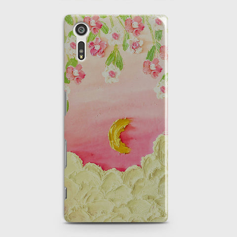 Sony Xperia XZ / XZs Cover - Floral Series - Design 7 - Pink & Yellow - Matte Finish - Snap On Hard Case with LifeTime Colors Guarantee