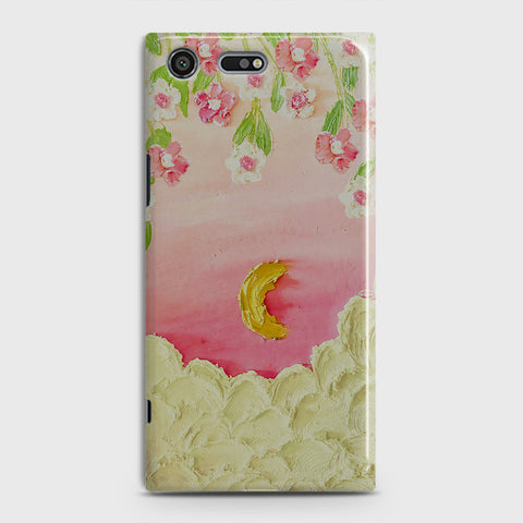 Sony Xperia XZ Premium Cover - Floral Series - Design 7 - Pink & Yellow - Matte Finish - Snap On Hard Case with LifeTime Colors Guarantee