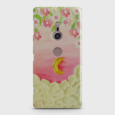 Sony Xperia XZ2 Cover - Floral Series - Design 7 - Pink & Yellow - Matte Finish - Snap On Hard Case with LifeTime Colors Guarantee