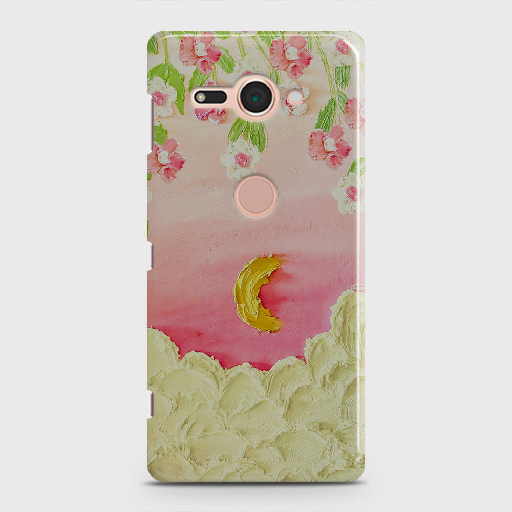 Sony Xperia XZ2 Compact Cover - Floral Series - Design 7 - Pink & Yellow - Matte Finish - Snap On Hard Case with LifeTime Colors Guarantee