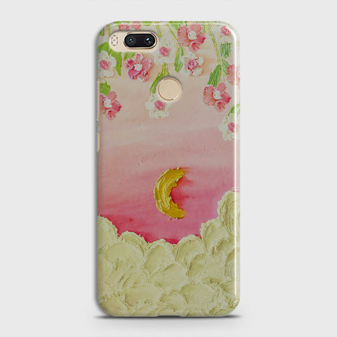 Xiaomi Mi A1 Cover - Floral Series - Design 7 - Pink & Yellow - Matte Finish - Snap On Hard Case with LifeTime Colors Guarantee