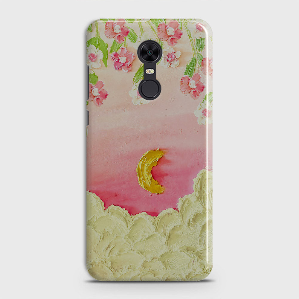 Xiaomi Redmi 5  Cover - Floral Series - Design 7 - Pink & Yellow - Matte Finish - Snap On Hard Case with LifeTime Colors Guarantee