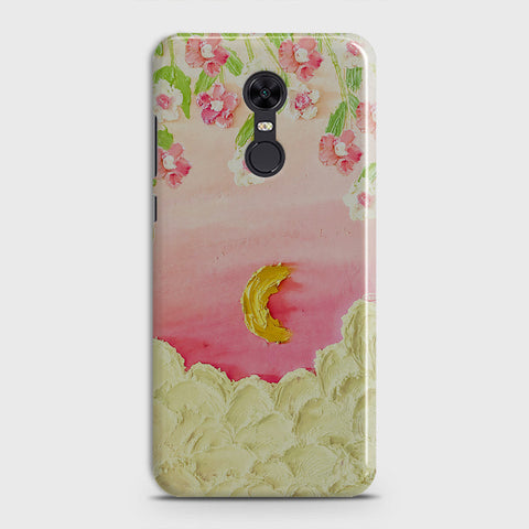 Xiaomi Redmi 5  Cover - Floral Series - Design 7 - Pink & Yellow - Matte Finish - Snap On Hard Case with LifeTime Colors Guarantee