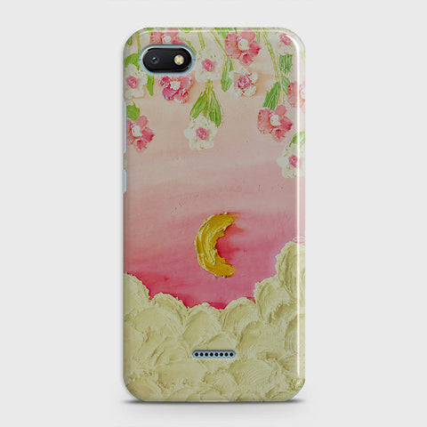 Xiaomi Redmi 6A Cover - Floral Series - Design 7 - Pink & Yellow - Matte Finish - Snap On Hard Case with LifeTime Colors Guarantee