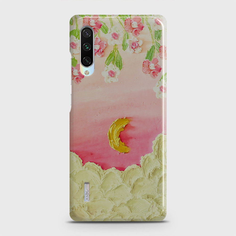 Xiaomi Mi A3 Cover - Floral Series - Design 7 - Pink & Yellow - Matte Finish - Snap On Hard Case with LifeTime Colors Guarantee