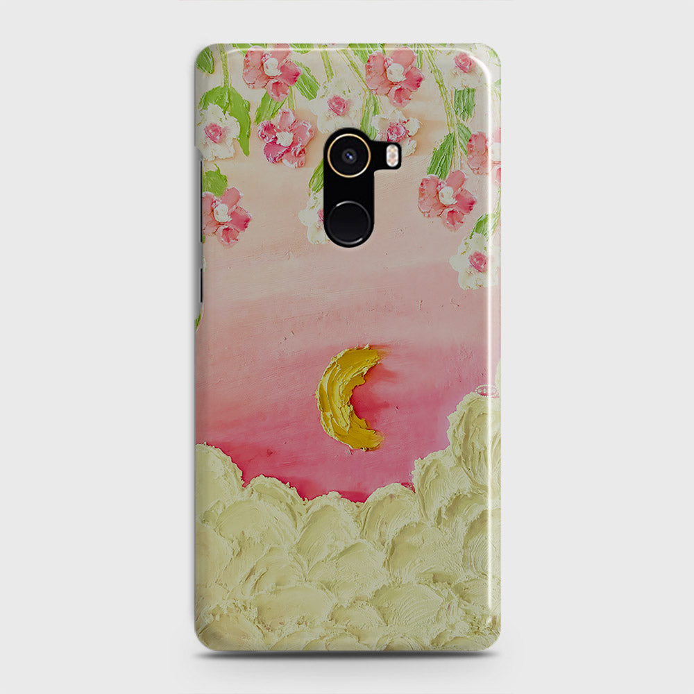 Xiaomi Mi Mix 2 Cover - Floral Series - Design 7 - Pink & Yellow - Matte Finish - Snap On Hard Case with LifeTime Colors Guarantee