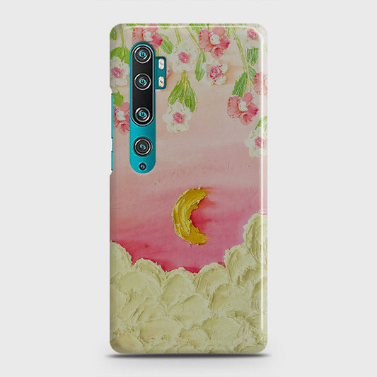 Xiaomi Mi Note 10 Cover - Floral Series - Design 7 - Pink & Yellow - Matte Finish - Snap On Hard Case with LifeTime Colors Guarantee