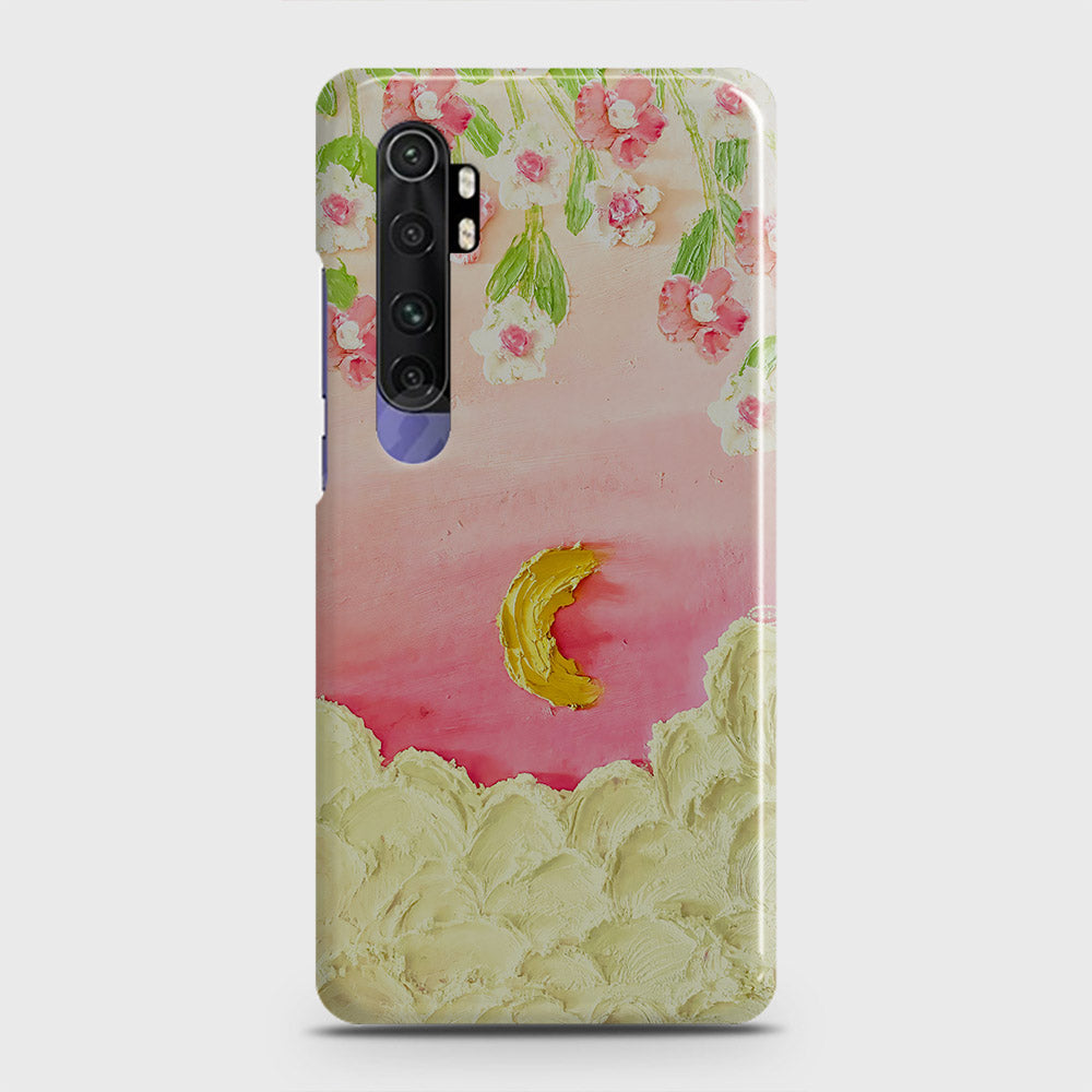 Xiaomi Mi Note 10 Lite Cover - Floral Series - Design 7 - Pink & Yellow - Matte Finish - Snap On Hard Case with LifeTime Colors Guarantee