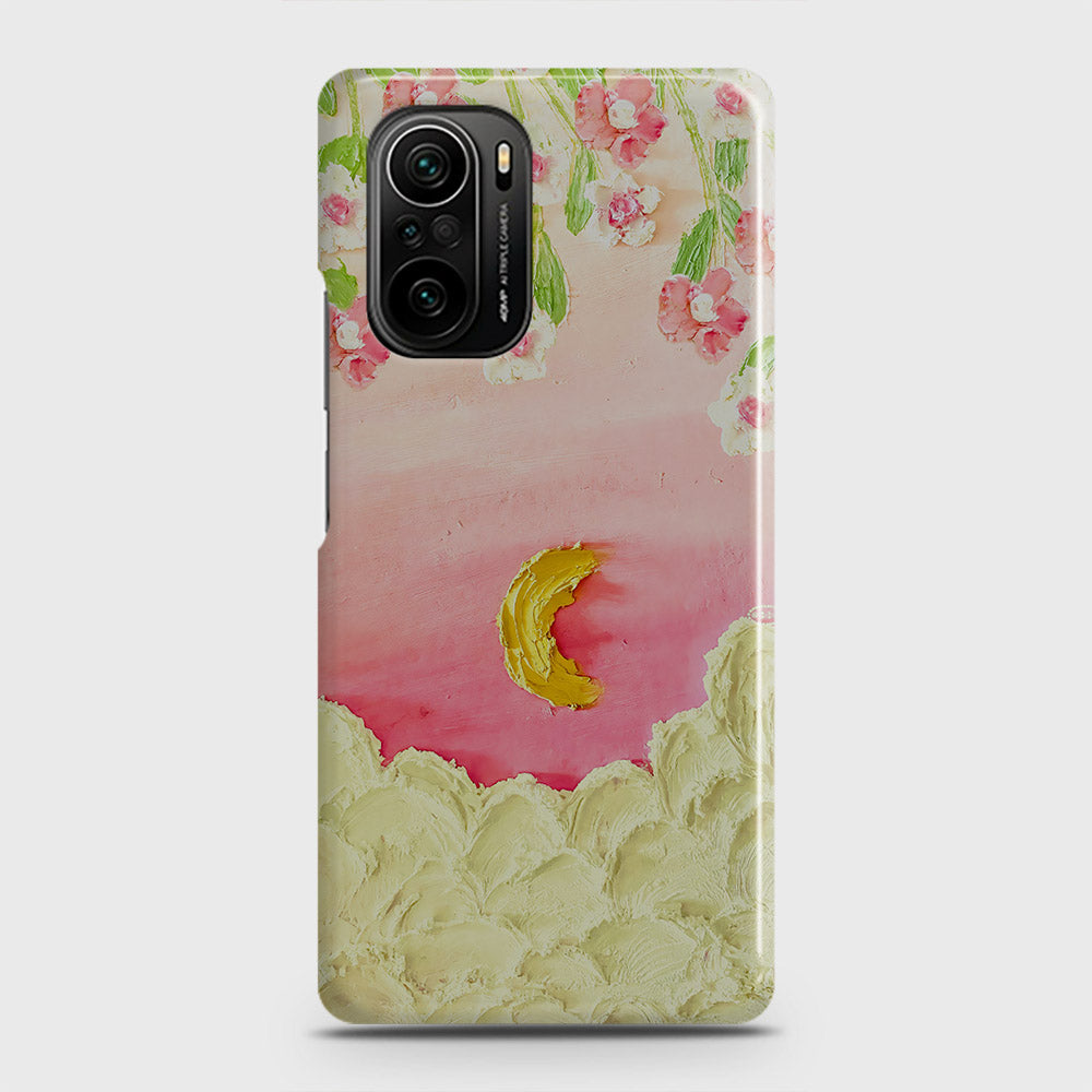 Xiaomi Redmi K40 Pro Cover - Floral Series - Design 7 - Pink & Yellow - Matte Finish - Snap On Hard Case with LifeTime Colors Guarantee