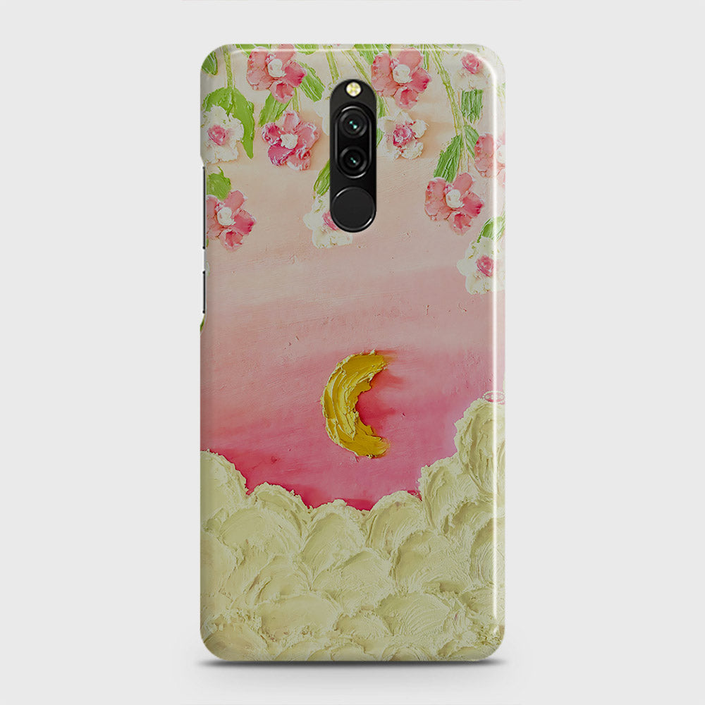 Xiaomi Redmi 8 Cover - Floral Series - Design 7 - Pink & Yellow - Matte Finish - Snap On Hard Case with LifeTime Colors Guarantee