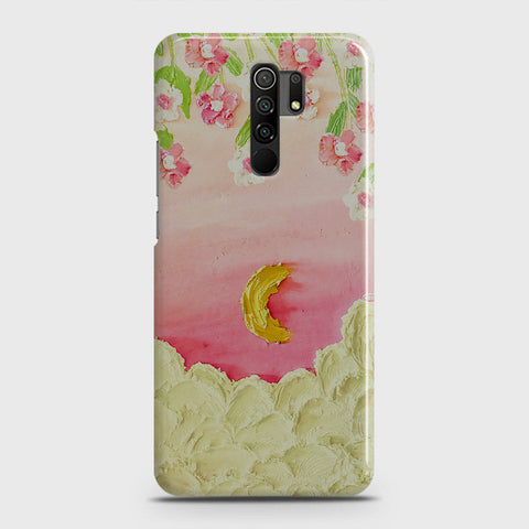 Xiaomi Redmi 9 Cover - Floral Series - Design 7 - Pink & Yellow - Matte Finish - Snap On Hard Case with LifeTime Colors Guarantee