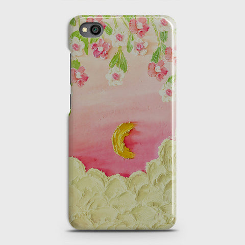 Xiaomi Redmi Go Cover - Floral Series - Design 7 - Pink & Yellow - Matte Finish - Snap On Hard Case with LifeTime Colors Guarantee