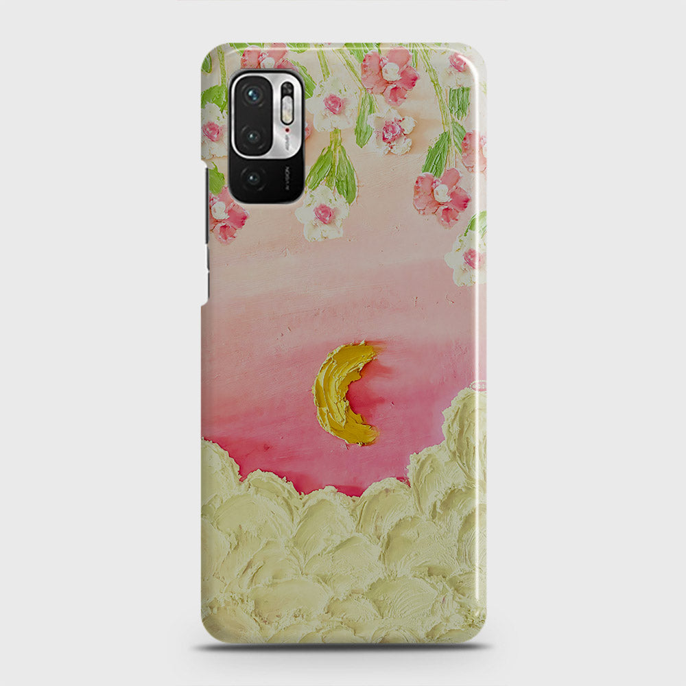 Xiaomi Redmi Note 10 5G Cover - Floral Series - Design 7 - Pink & Yellow - Matte Finish - Snap On Hard Case with LifeTime Colors Guarantee