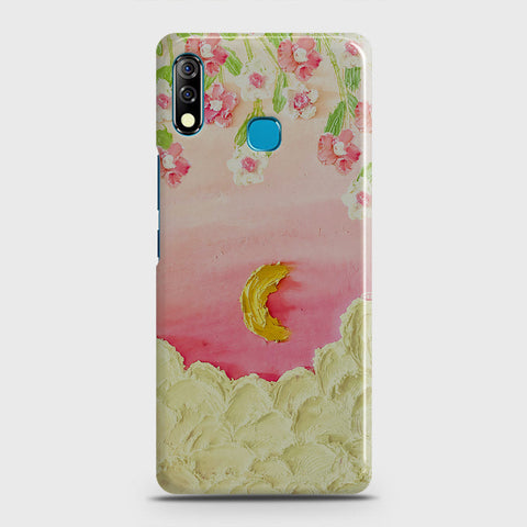 Infinix Hot 8 Lite Cover - Floral Series - Design 7 - Pink & Yellow - Matte Finish - Snap On Hard Case with LifeTime Colors Guarantee