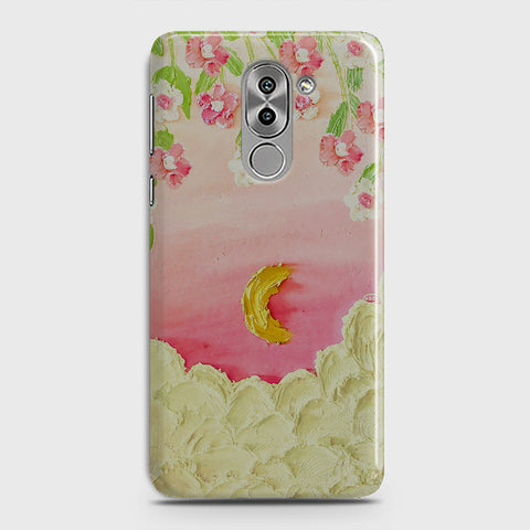 Huawei Honor 6X Cover - Floral Series - Design 7 - Pink & Yellow - Matte Finish - Snap On Hard Case with LifeTime Colors Guarantee