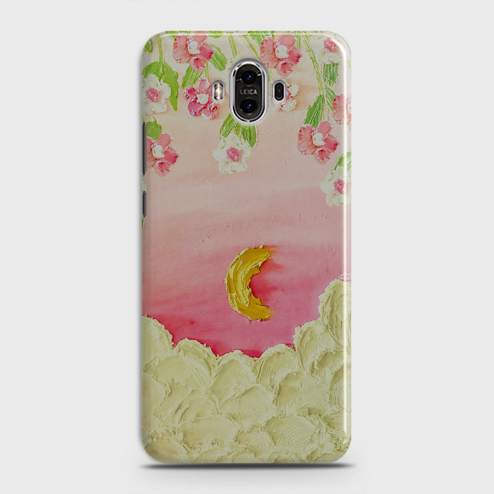 Huawei Mate 10 Cover - Floral Series - Design 7 - Pink & Yellow - Matte Finish - Snap On Hard Case with LifeTime Colors Guarantee