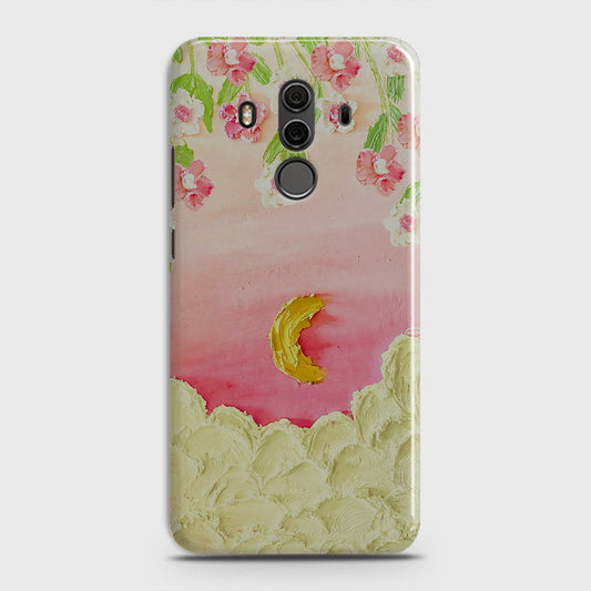 Huawei Mate 10 Pro Cover - Floral Series - Design 7 - Pink & Yellow - Matte Finish - Snap On Hard Case with LifeTime Colors Guarantee