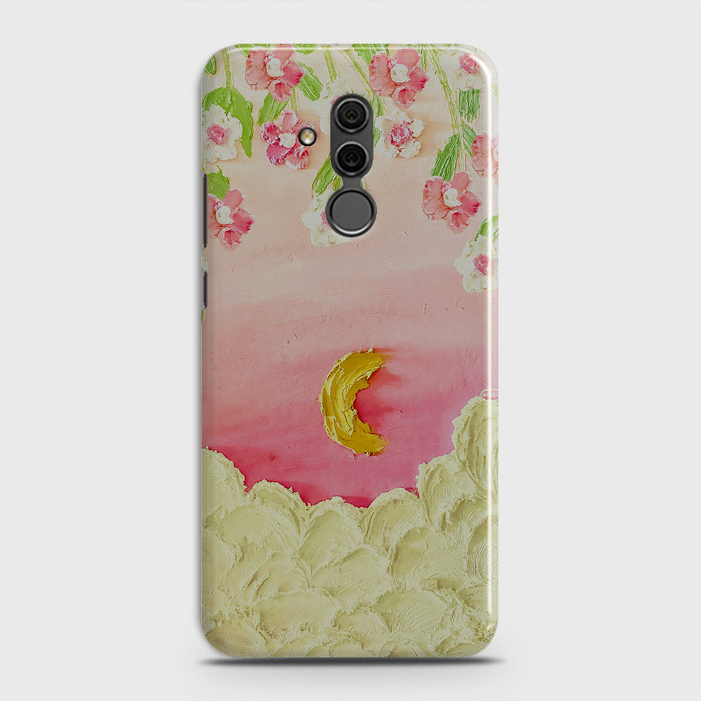 Huawei Mate 20 Lite Cover - Floral Series - Design 7 - Pink & Yellow - Matte Finish - Snap On Hard Case with LifeTime Colors Guarantee