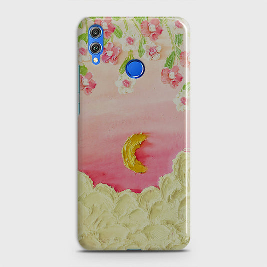 Huawei P smart 2019 Cover - Floral Series - Design 7 - Pink & Yellow - Matte Finish - Snap On Hard Case with LifeTime Colors Guarantee