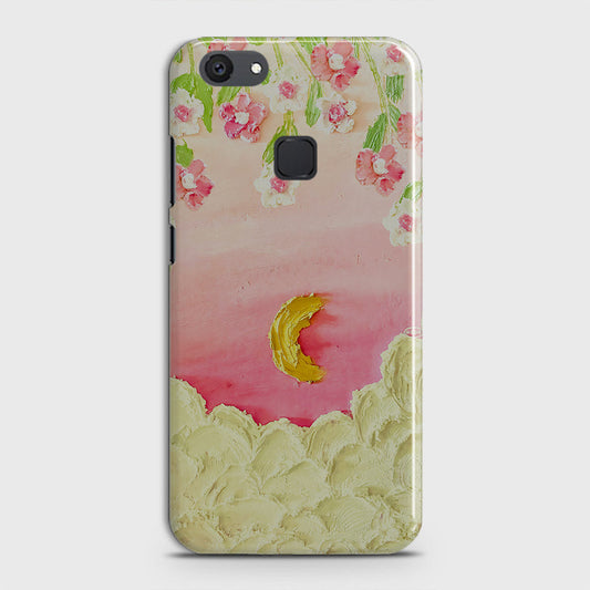 Vivo Y81 Cover - Floral Series - Design 7 - Pink & Yellow - Matte Finish - Snap On Hard Case with LifeTime Colors Guarantee