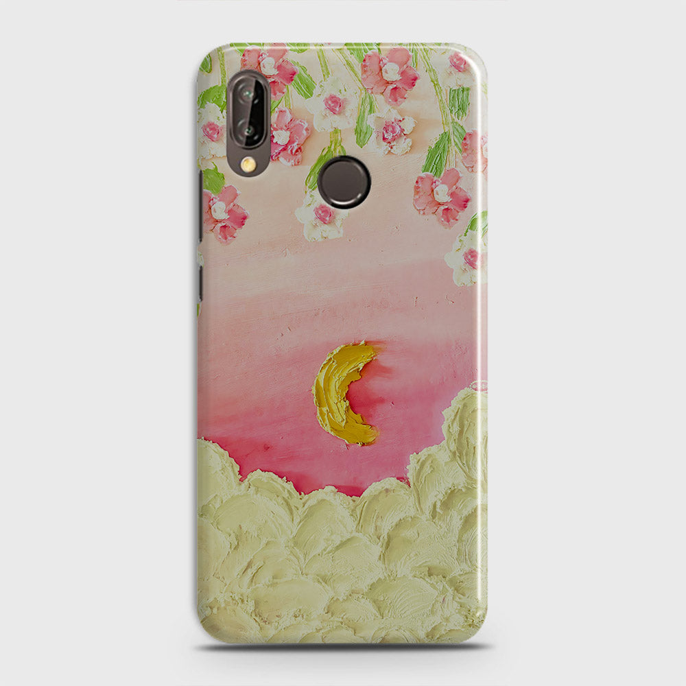 Huawei P20 Lite Cover - Floral Series - Design 7 - Pink & Yellow - Matte Finish - Snap On Hard Case with LifeTime Colors Guarantee