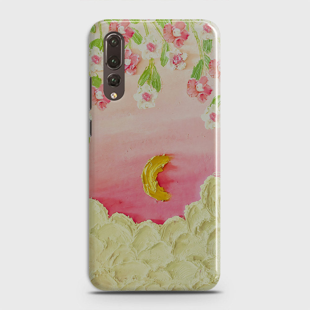 Huawei P20 Pro Cover - Floral Series - Design 7 - Pink & Yellow - Matte Finish - Snap On Hard Case with LifeTime Colors Guarantee