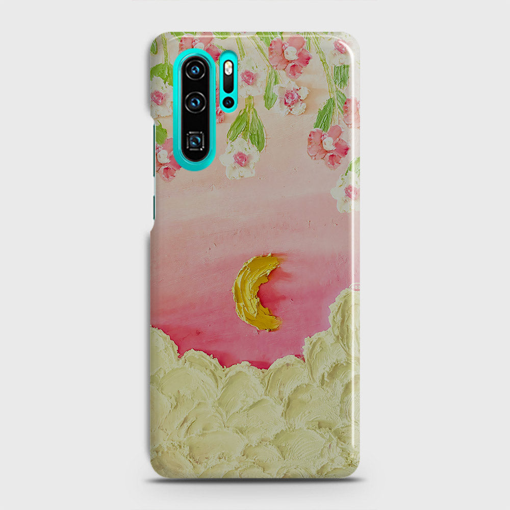 Huawei P30 Pro Cover - Floral Series - Design 7 - Pink & Yellow - Matte Finish - Snap On Hard Case with LifeTime Colors Guarantee