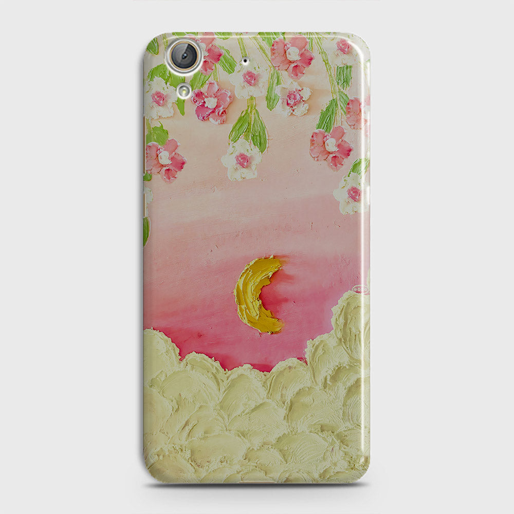 Huawei Y6 II Cover - Floral Series - Design 7 - Pink & Yellow - Matte Finish - Snap On Hard Case with LifeTime Colors Guarantee