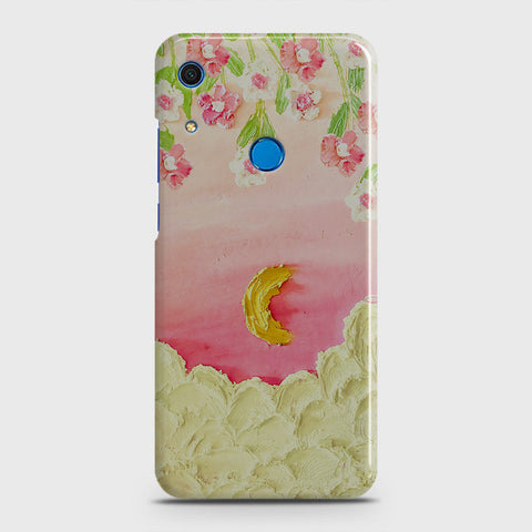 Huawei Y6s 2019 Cover - Floral Series - Design 7 - Pink & Yellow - Matte Finish - Snap On Hard Case with LifeTime Colors Guarantee