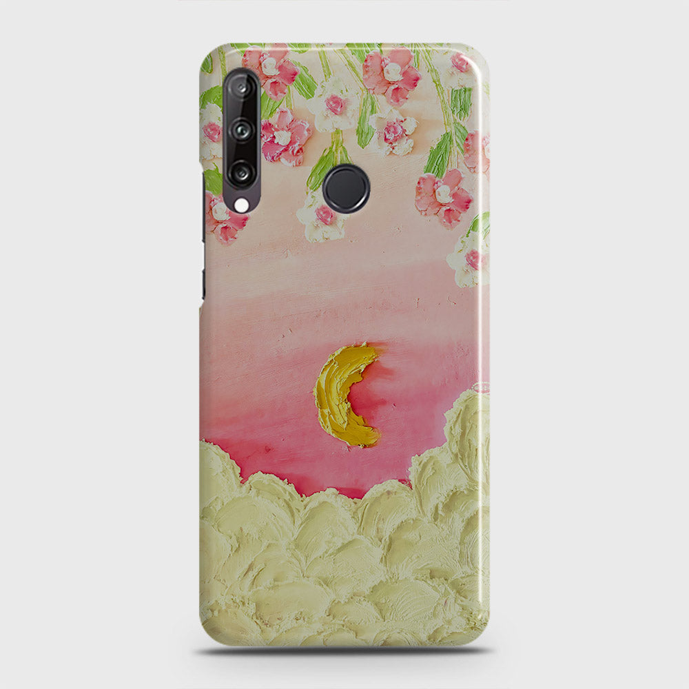 Huawei Y7p  Cover - Floral Series - Design 7 - Pink & Yellow - Matte Finish - Snap On Hard Case with LifeTime Colors Guarantee