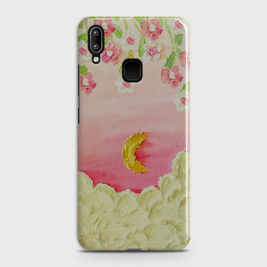 Vivo Y95 Cover - Floral Series - Design 7 - Pink & Yellow - Matte Finish - Snap On Hard Case with LifeTime Colors Guarantee