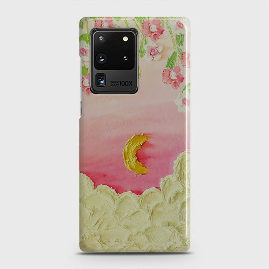 Samsung Galaxy S20 Ultra Cover - Floral Series - Design 7 - Pink & Yellow - Matte Finish - Snap On Hard Case with LifeTime Colors Guarantee