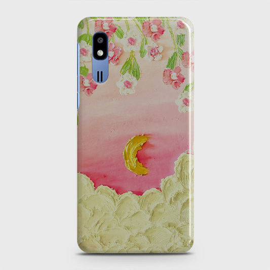 Samsung Galaxy A2 Core Cover - Floral Series - Design 7 - Pink & Yellow - Matte Finish - Snap On Hard Case with LifeTime Colors Guarantee