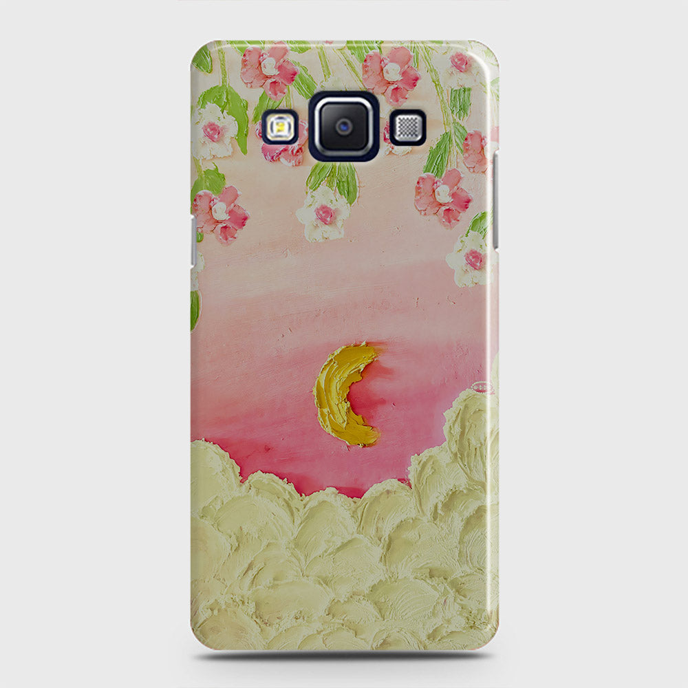 Samsung Galaxy A5 2015 Cover - Floral Series - Design 7 - Pink & Yellow - Matte Finish - Snap On Hard Case with LifeTime Colors Guarantee