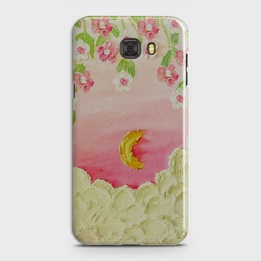 Samsung Galaxy C5 Cover - Floral Series - Design 7 - Pink & Yellow - Matte Finish - Snap On Hard Case with LifeTime Colors Guarantee