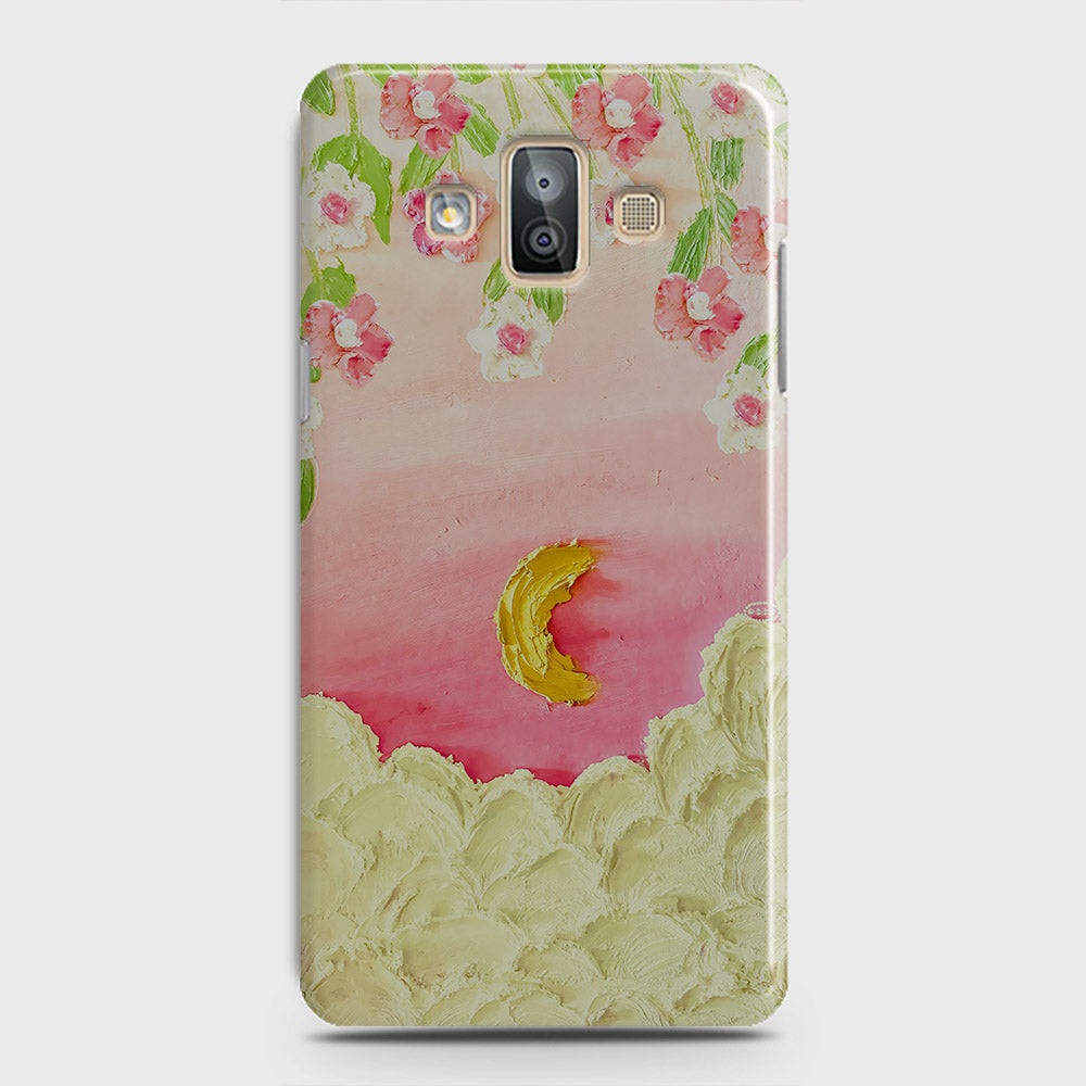 Samsung Galaxy J7 Duo Cover - Floral Series - Design 7 - Pink & Yellow - Matte Finish - Snap On Hard Case with LifeTime Colors Guarantee