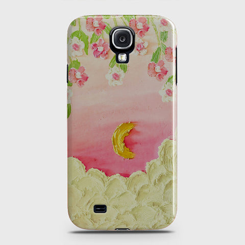 Samsung Galaxy S4 Cover - Floral Series - Design 7 - Pink & Yellow - Matte Finish - Snap On Hard Case with LifeTime Colors Guarantee