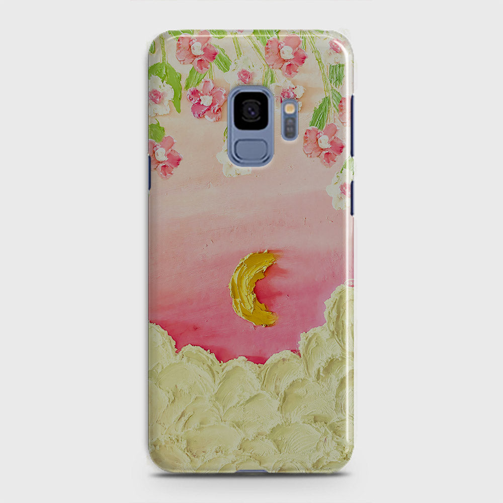 Samsung Galaxy S9 Cover - Floral Series - Design 7 - Pink & Yellow - Matte Finish - Snap On Hard Case with LifeTime Colors Guarantee