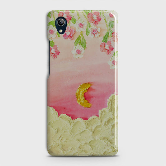 Vivo Y91C Cover - Floral Series - Design 7 - Pink & Yellow - Matte Finish - Snap On Hard Case with LifeTime Colors Guarantee